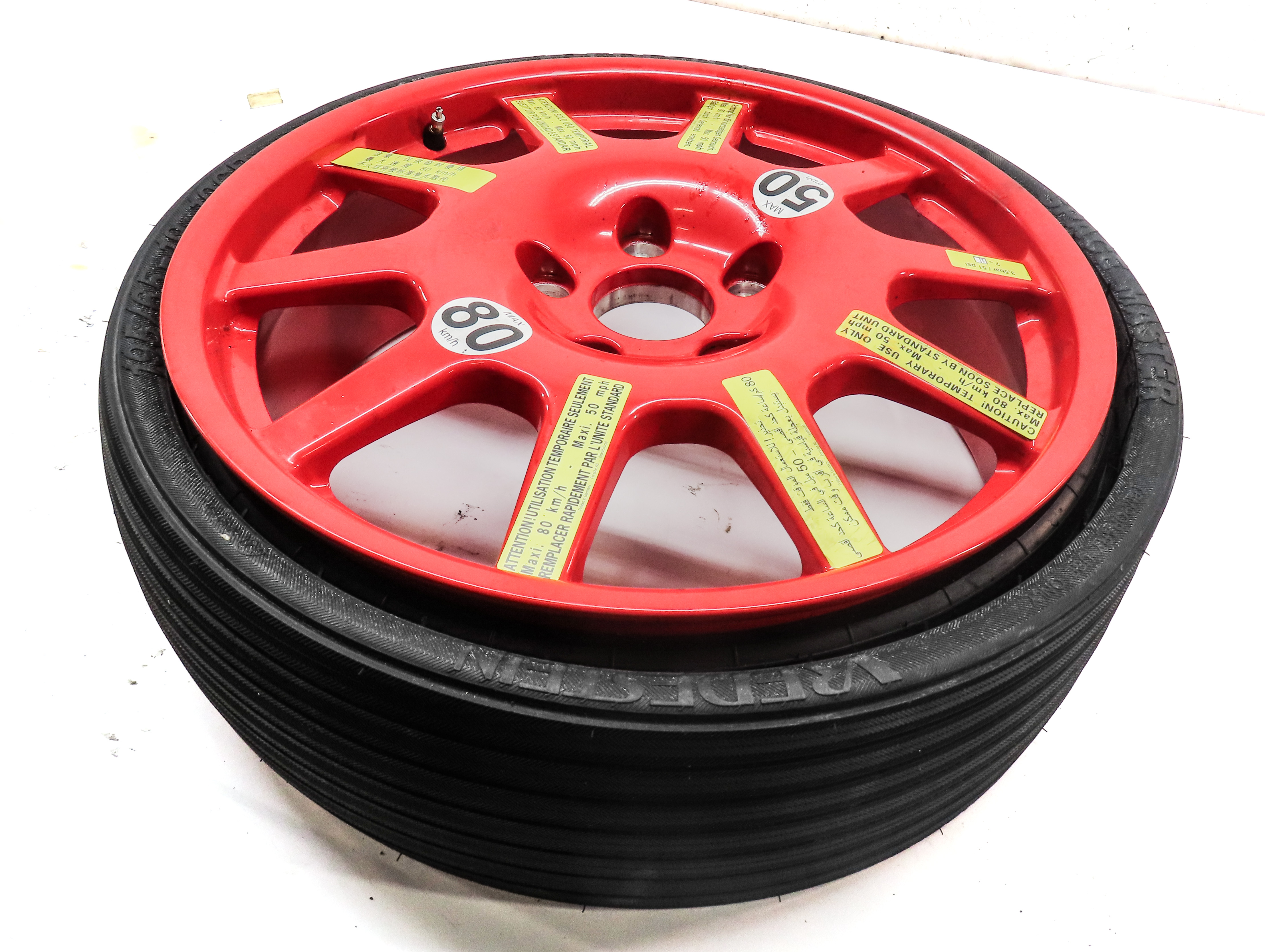 2011 PORSCHE CAYENNE (958) 19x6.5 INCH EMERGENCY ROADSIDE SPARE WHEEL TIRE — exact item pictured